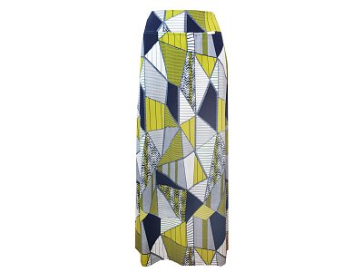 Letní zeleno modrá maxi sukně - vel.38